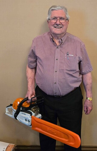 AGM chainsaw winner -  Richard Hachey (Middle River)